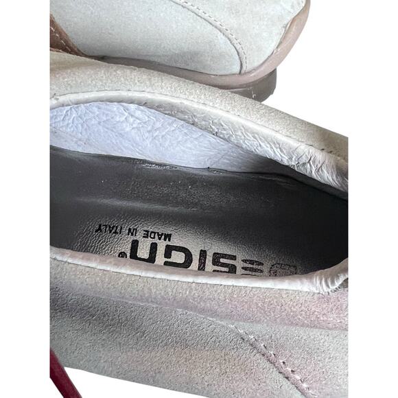 MADE IN ITALY Design Brand Suede Leather Italian Luxury Elegant Sneakers Lace 37 - Picture 12 of 16